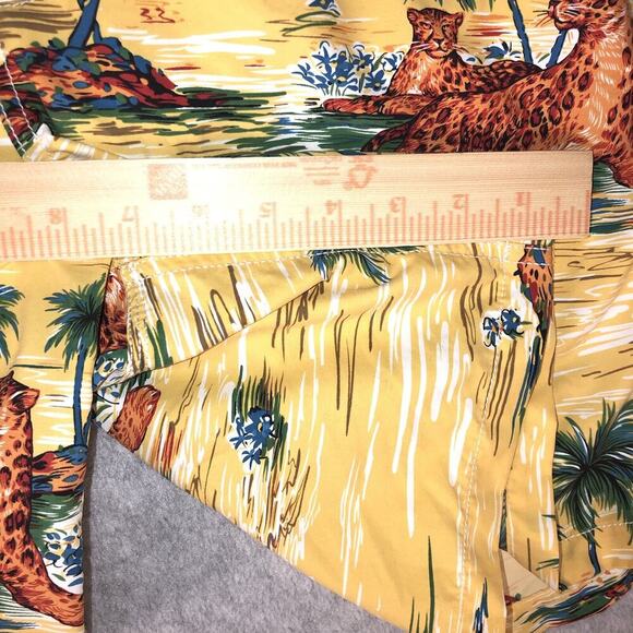 POLO RALPH LAUREN Shorts XL Vtg KAILUA 7.25" TRUNK BOARD Shorts Leopard Lined - Picture 8 of 13